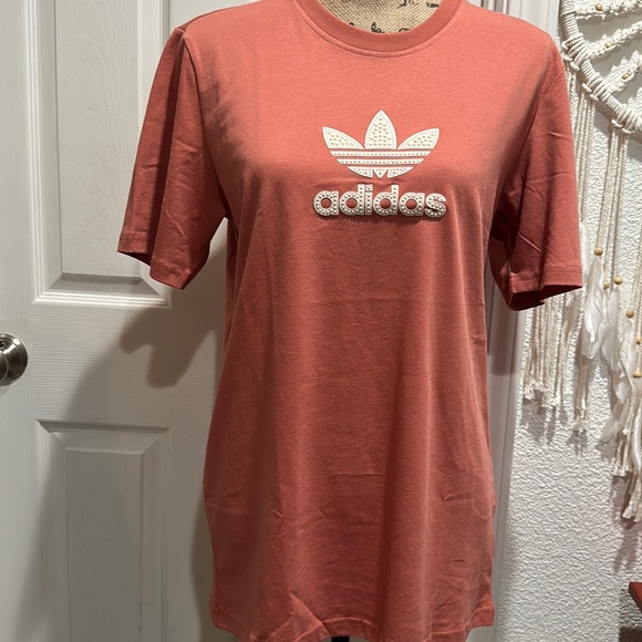 NWT Adidas | Salmon Studded Tee | Small - Picture 1 of 5